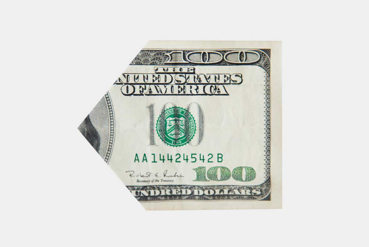 dollar bill folded