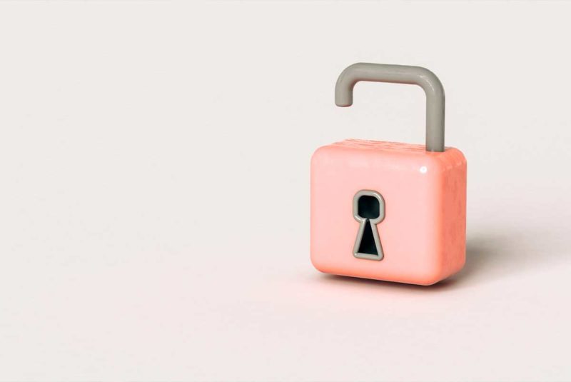 Pink padlock
