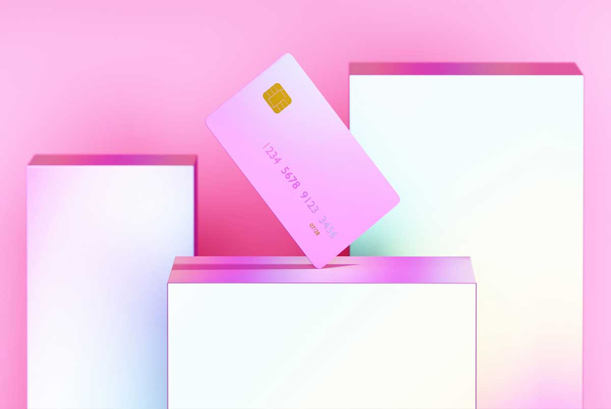 Pink Credit card in Box
