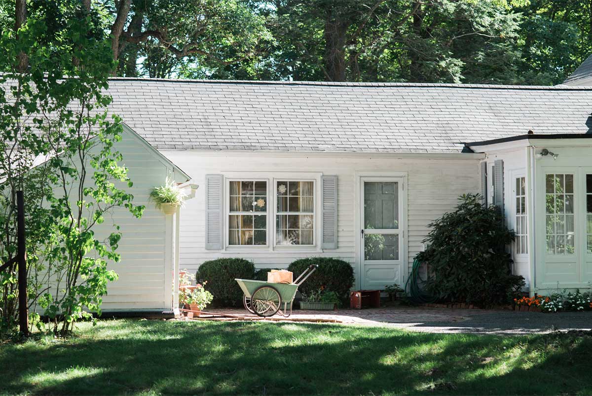 Looking at the front of a house