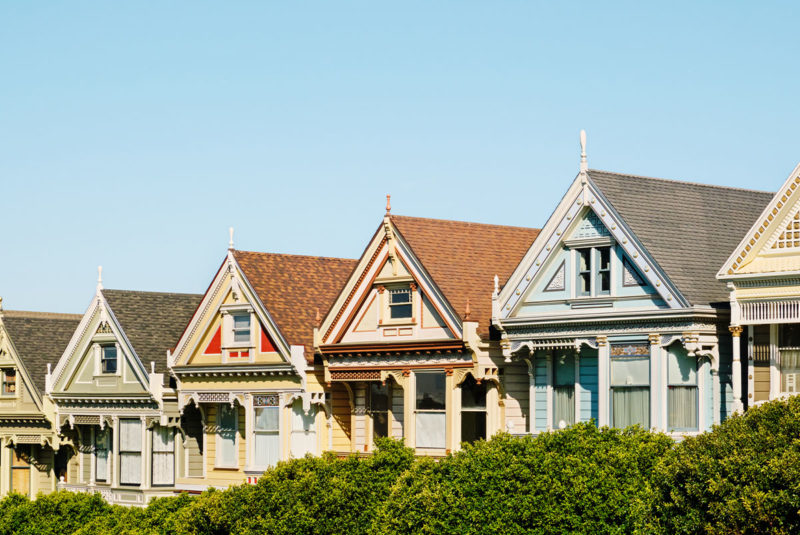 Painted Houses in a row