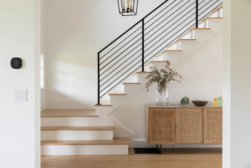 Modern staircase in a new home
