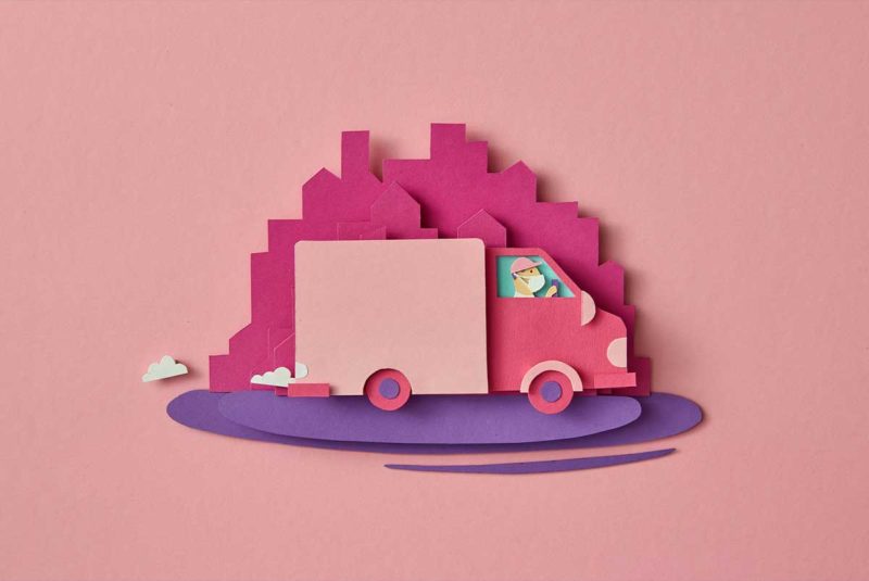 Truck made of paper