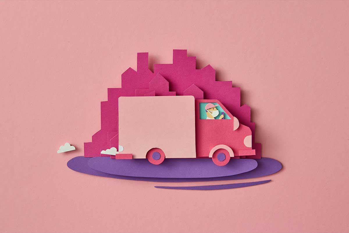 Truck made of paper